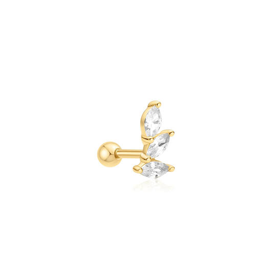  Ear Edit - Ohrstecker - Silber / 14kt GP - Zirkonia